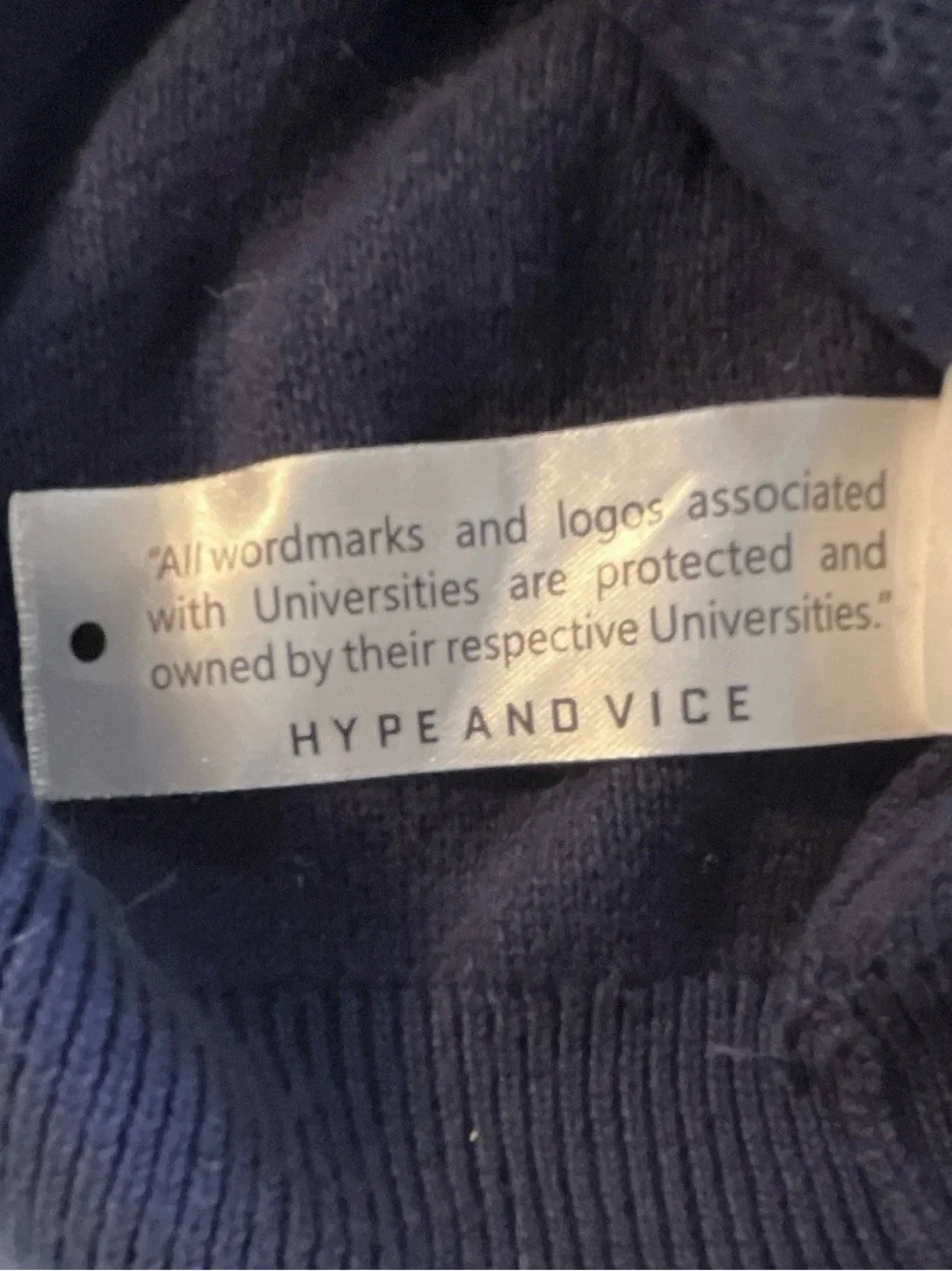 Hype and Vice Navy Cropped Toledo Rockets Sweater size S